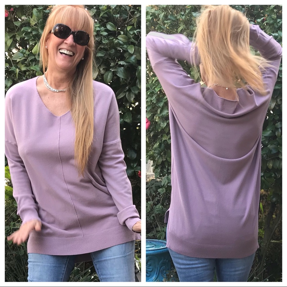 Hold Me Squeeze Me!  LS Tunic Vivacious Violet - Picture 4 of 8